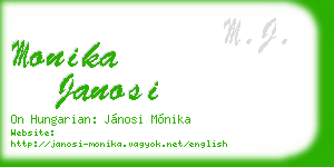 monika janosi business card